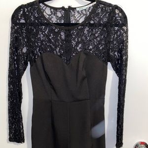 URBAN OUTFITTERS KIMCHI BLUE BLACK LACE ROMPER